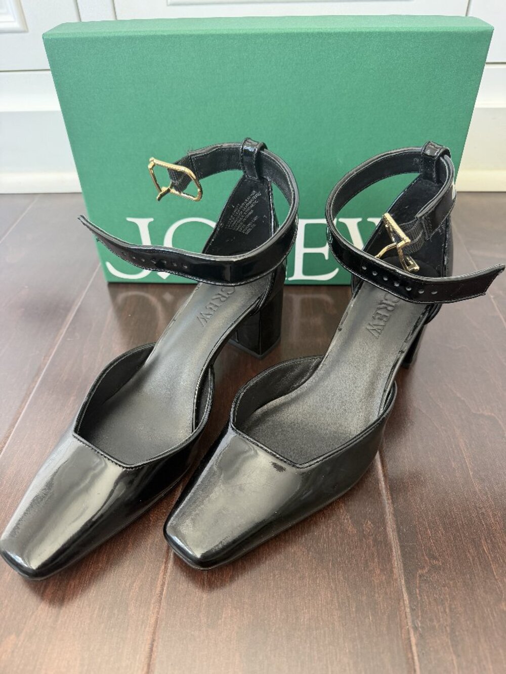 J.CREW Block Heel Pump Patent Leather Heels